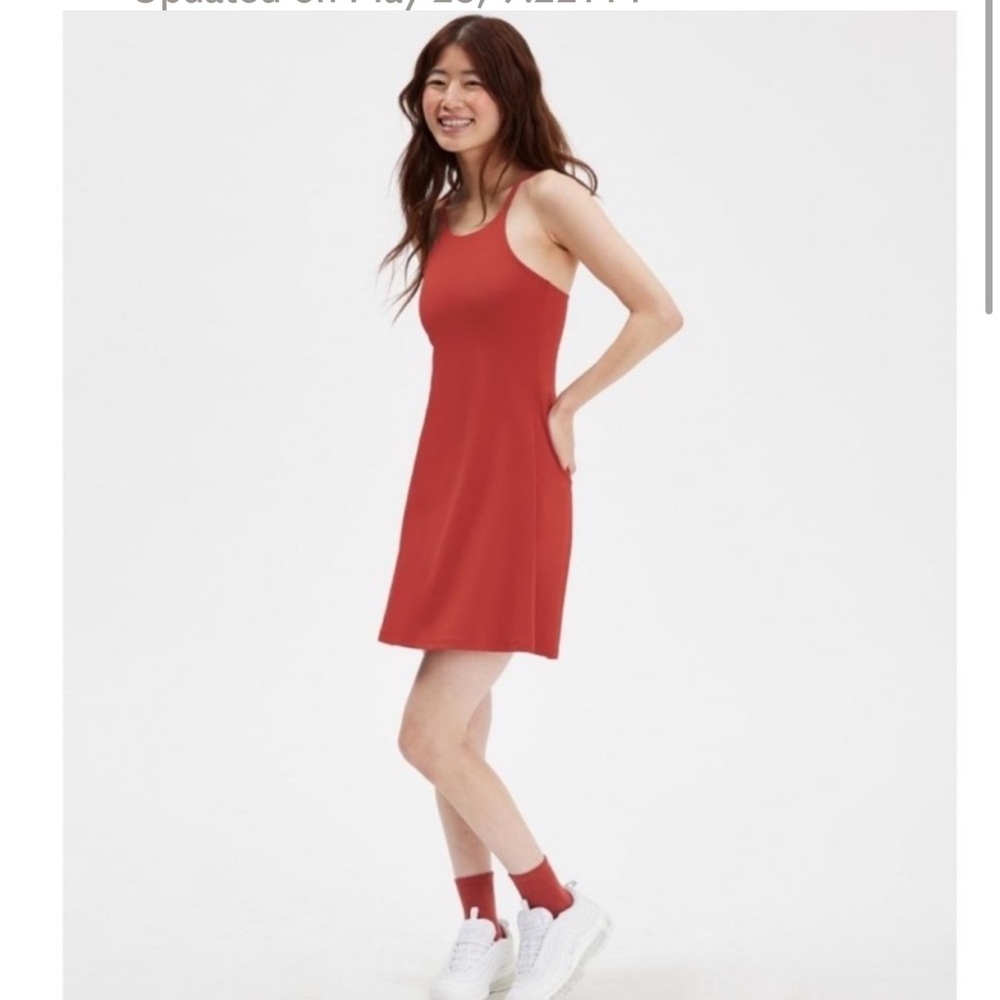 Girlfriend Collective Naomi Dress In Terracotta